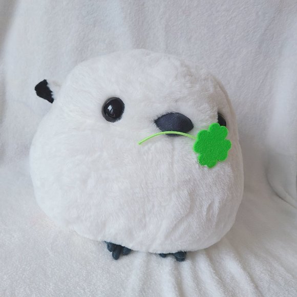 Fuku Fuku Shimaenaga Friends - Fluffy Good Luck Plushies (Clover Leaf) - Picture 2 of 6
